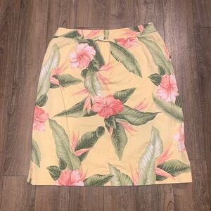 Tommy Bahama Floral Print Cotton Skirt | Size 4